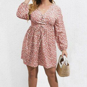 Dusty Pink Lace Front Dress Size XL